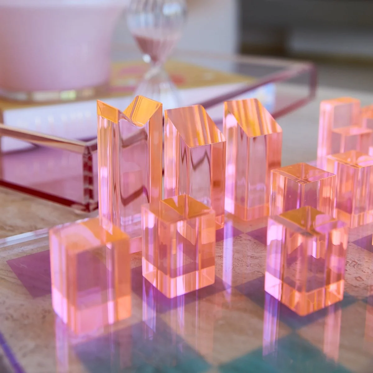 Lucite Chess & Checkers - Ombre - Image 5