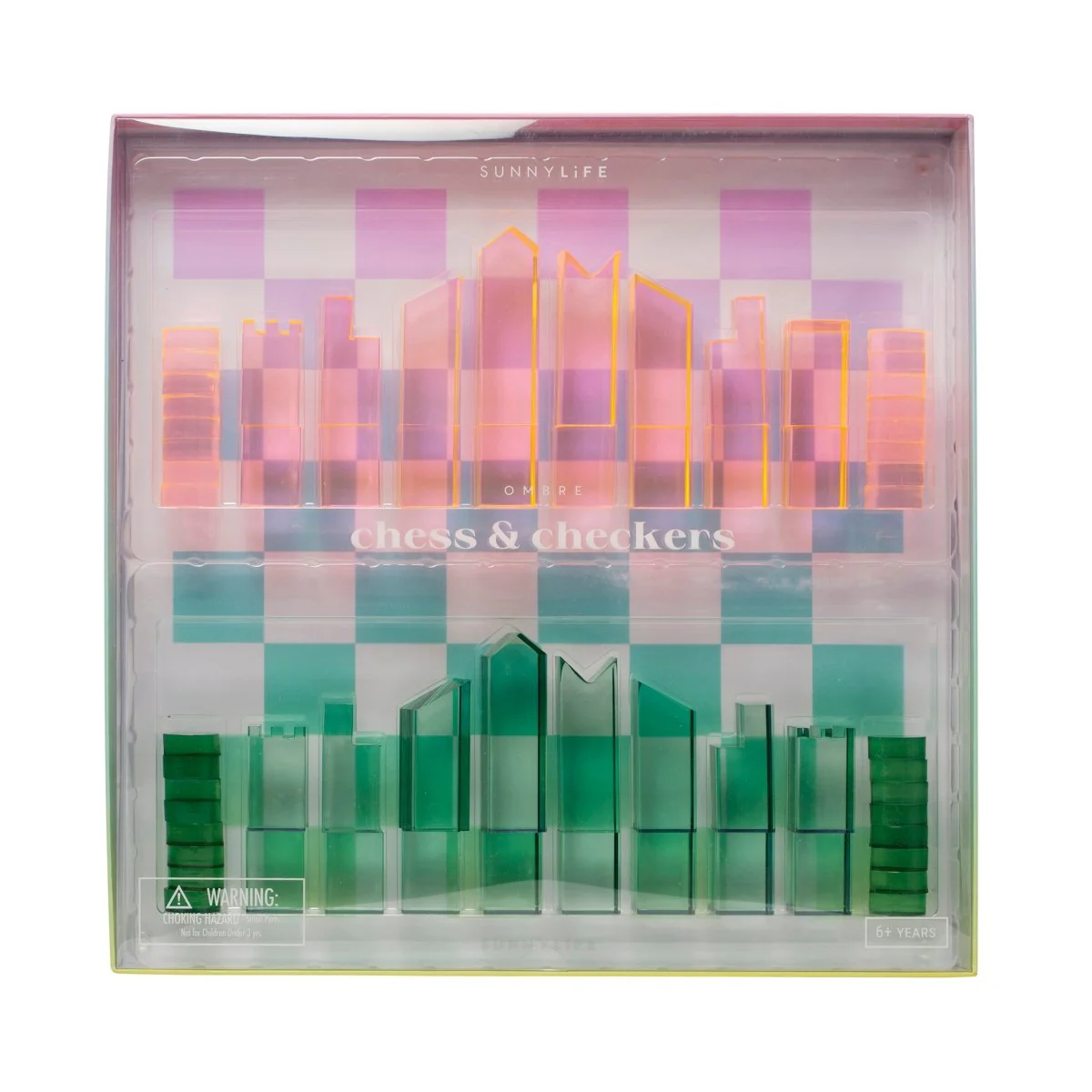 Lucite Chess & Checkers - Ombre - Image 9