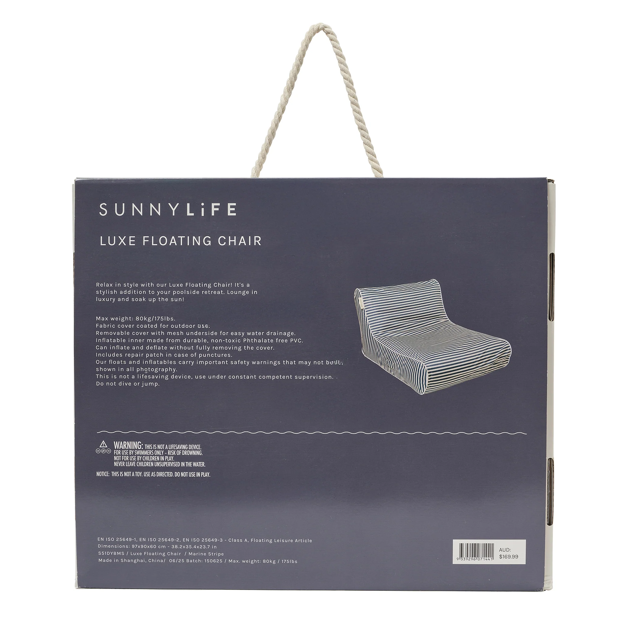 Luxe Floating Chair - Marine Stripe - Image 9