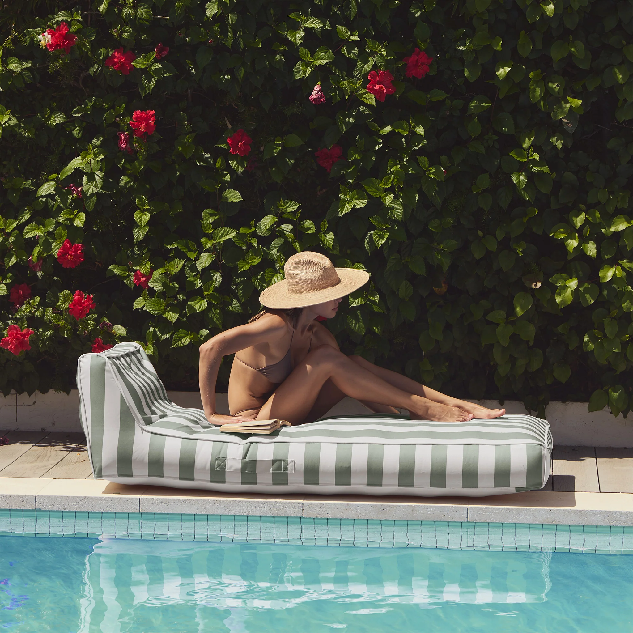 Luxe Lie-On Lounger - Seagrass Stripe - Image 4