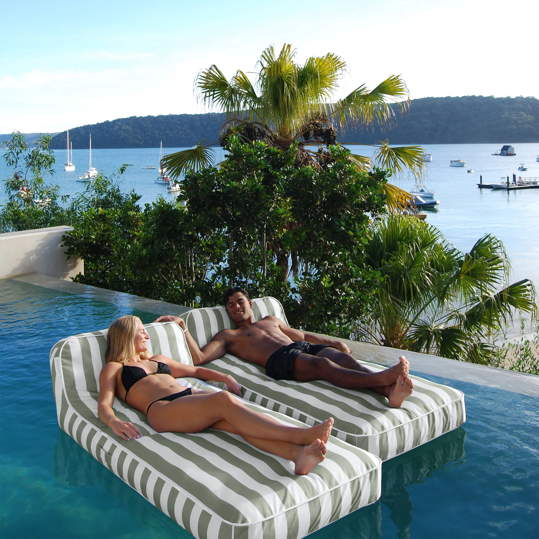 Luxe Lie-On Lounger - Seagrass Stripe - Image 5
