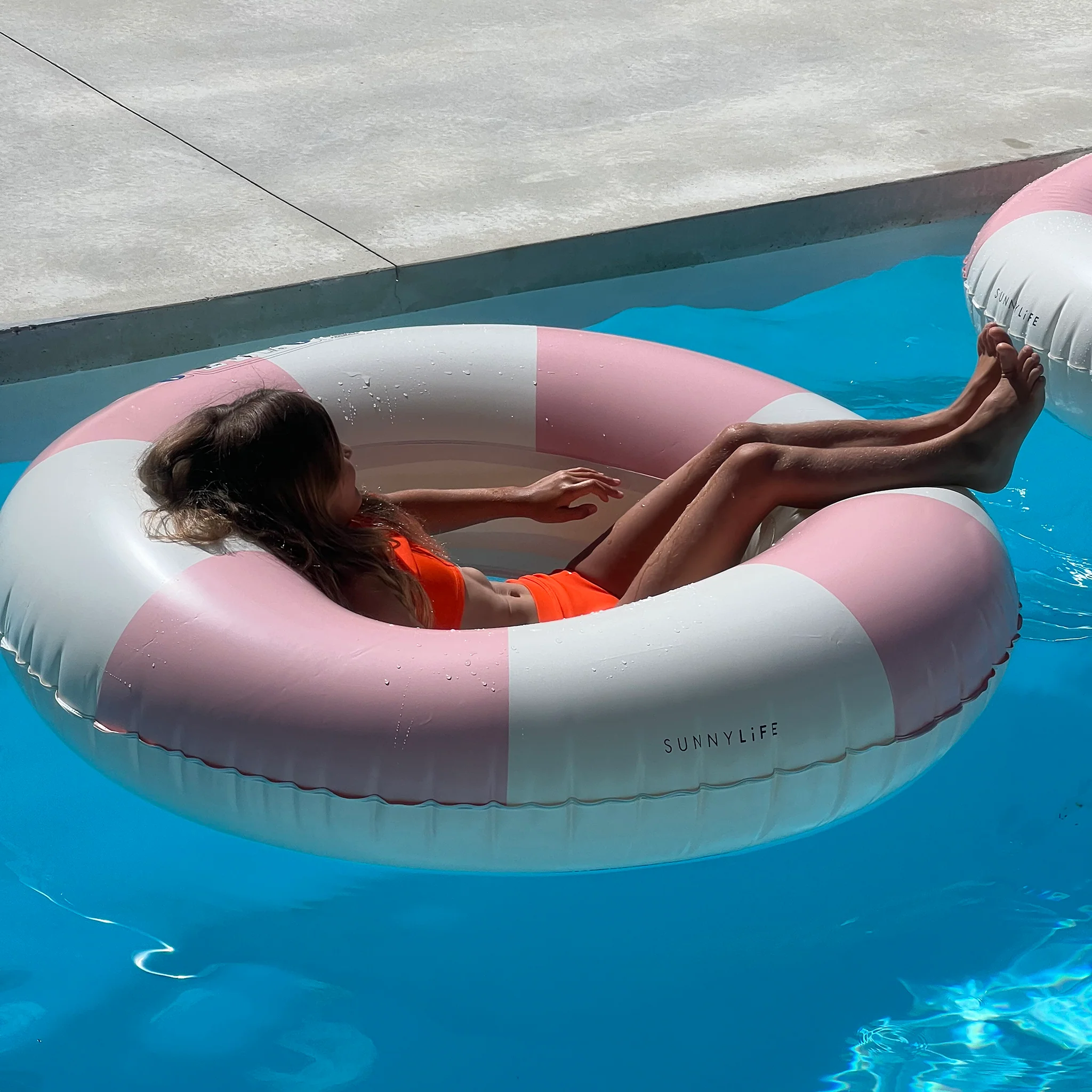 Luxe Pool Ring | Stole My Heart Pink Stripe - Image 4