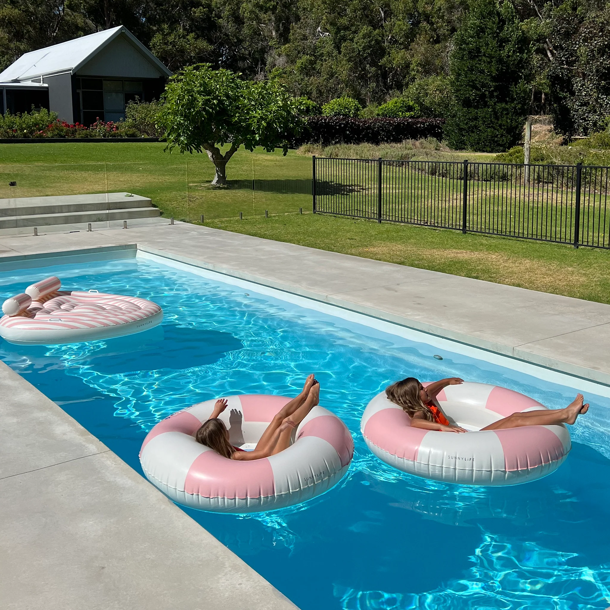 Luxe Pool Ring | Stole My Heart Pink Stripe - Image 5
