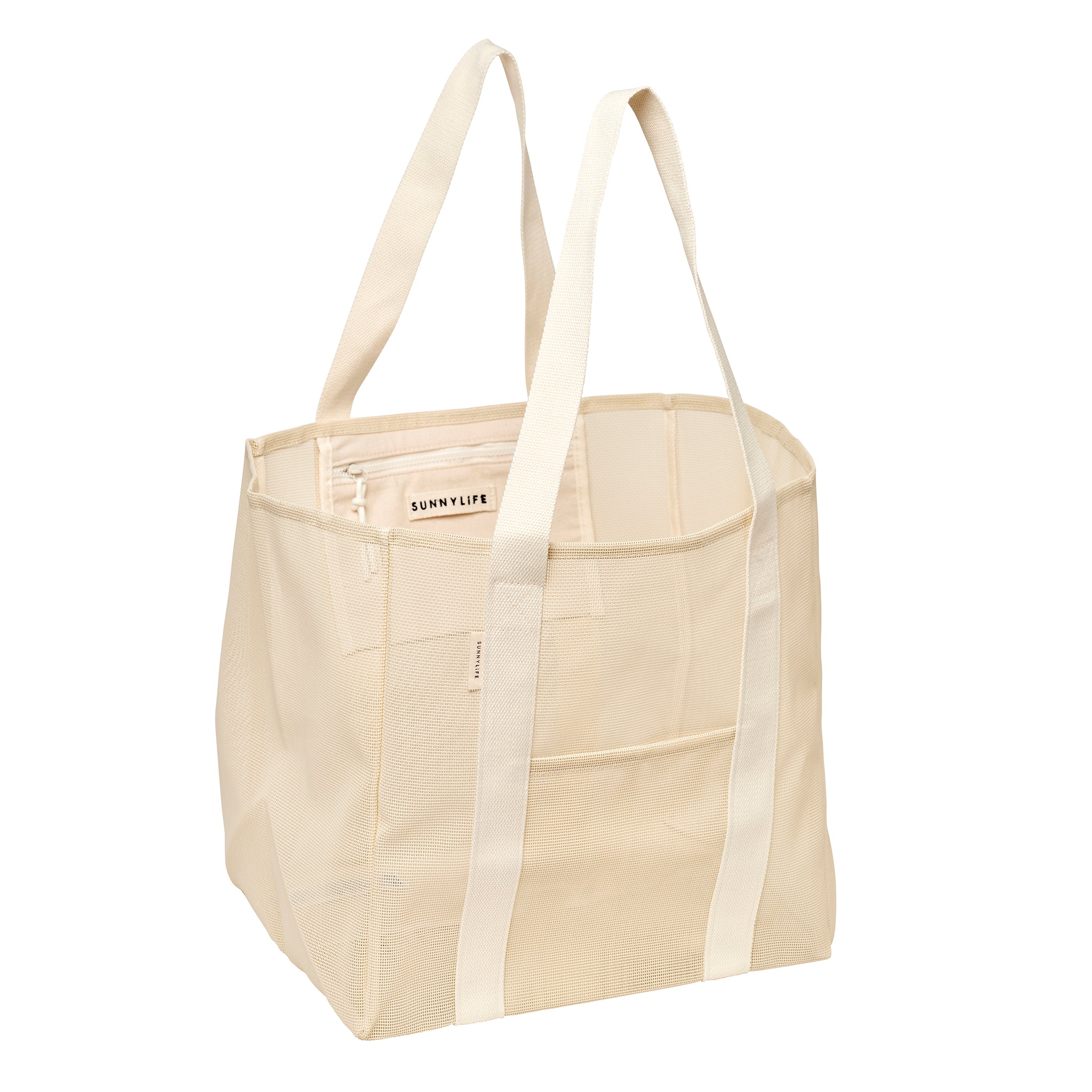 Mesh Beach Bag - Oyster Cream - Image 6