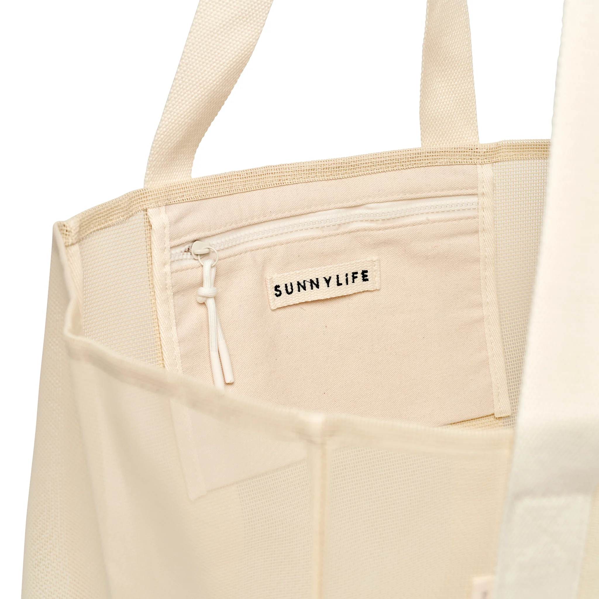 Mesh Beach Bag - Oyster Cream - Image 7