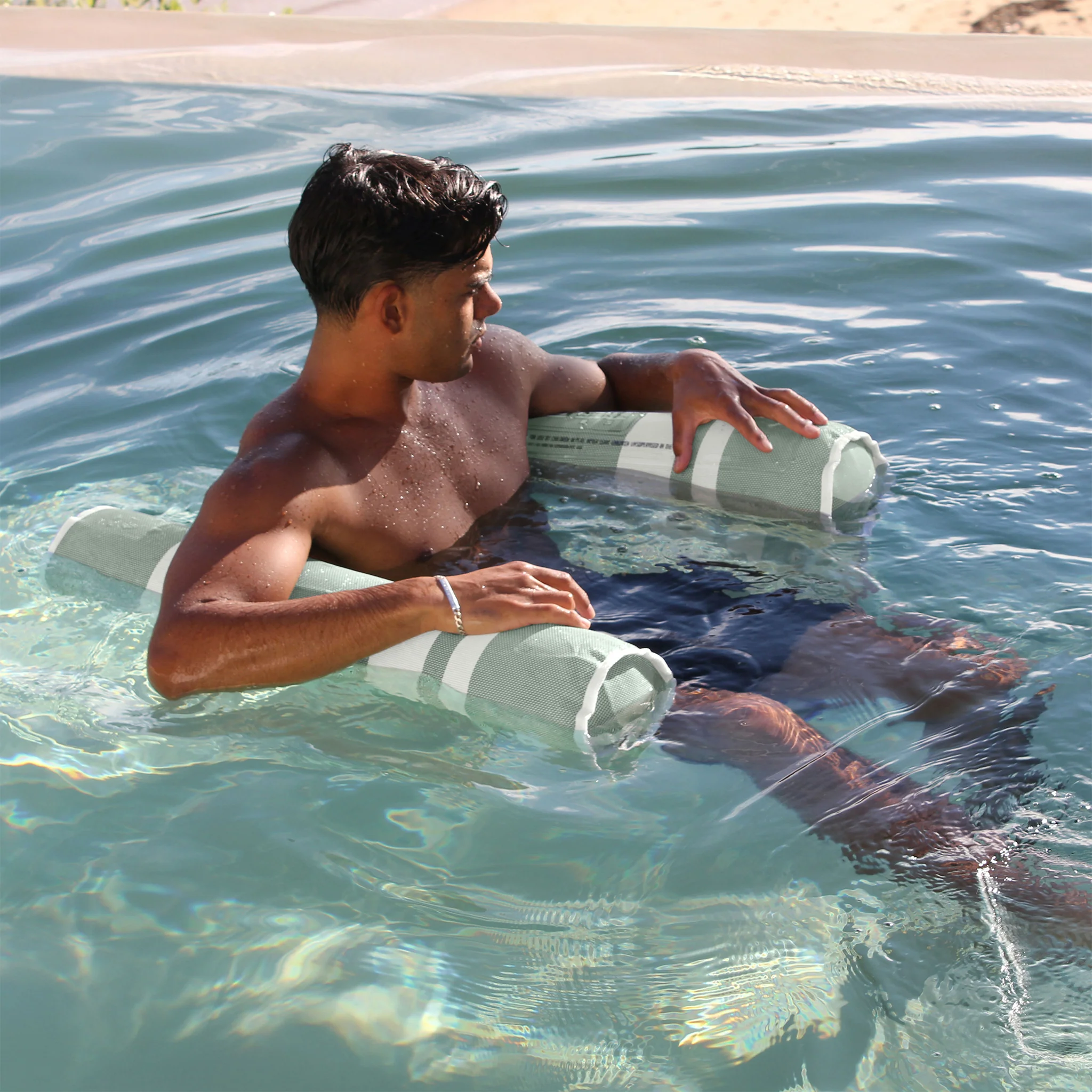 Mesh Hammock Float - Seagrass Stripe - Image 3