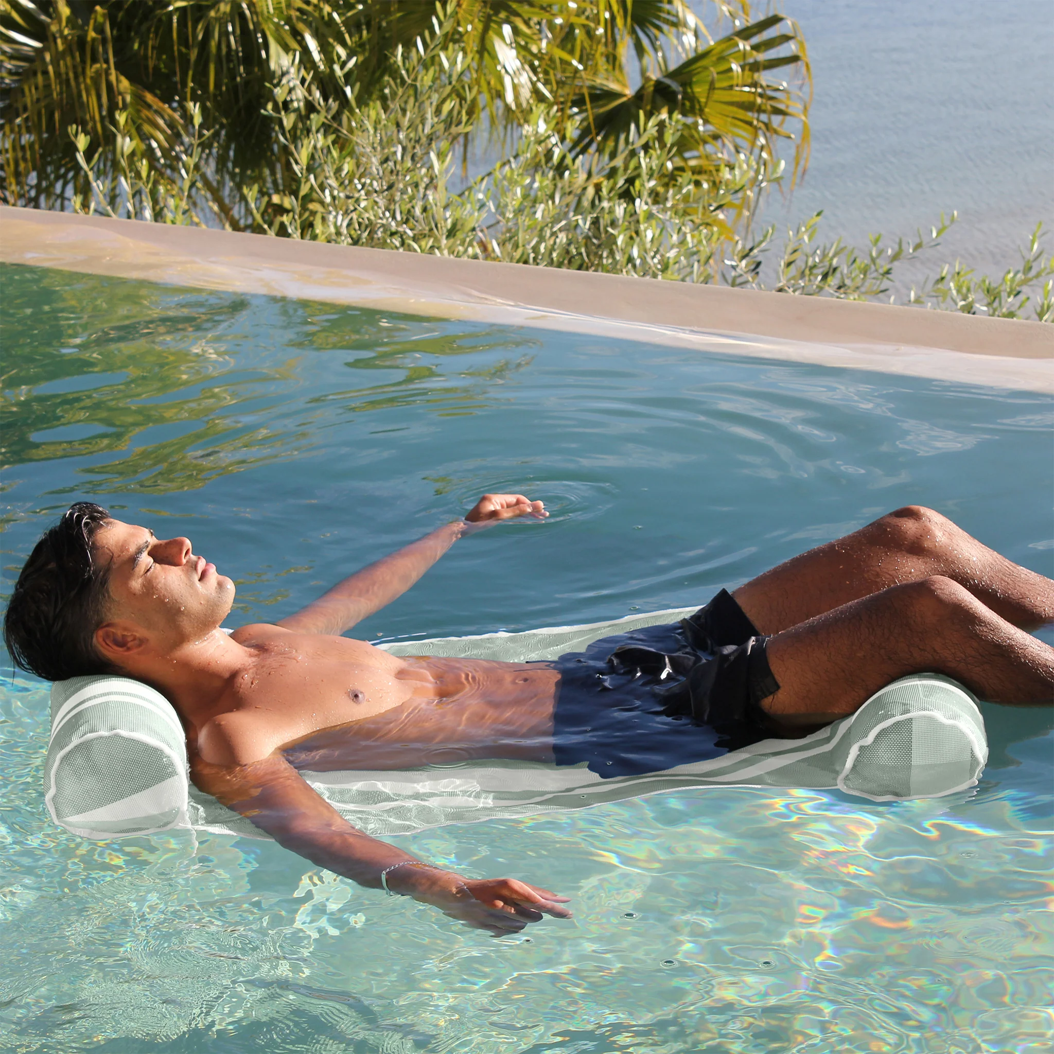Mesh Hammock Float - Seagrass Stripe - Image 4