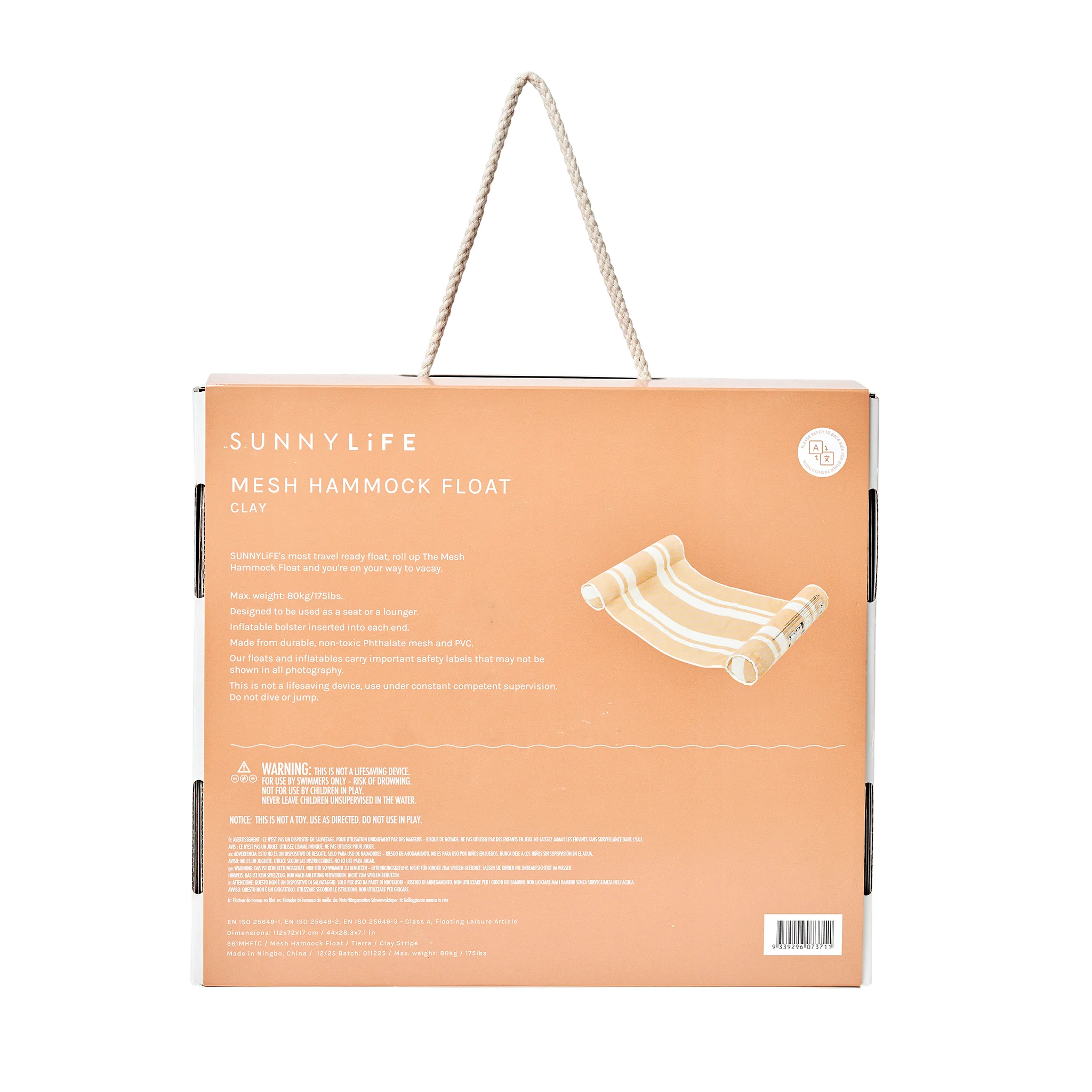 Mesh Hammock Float - Tierra Clay Stripe - Image 8