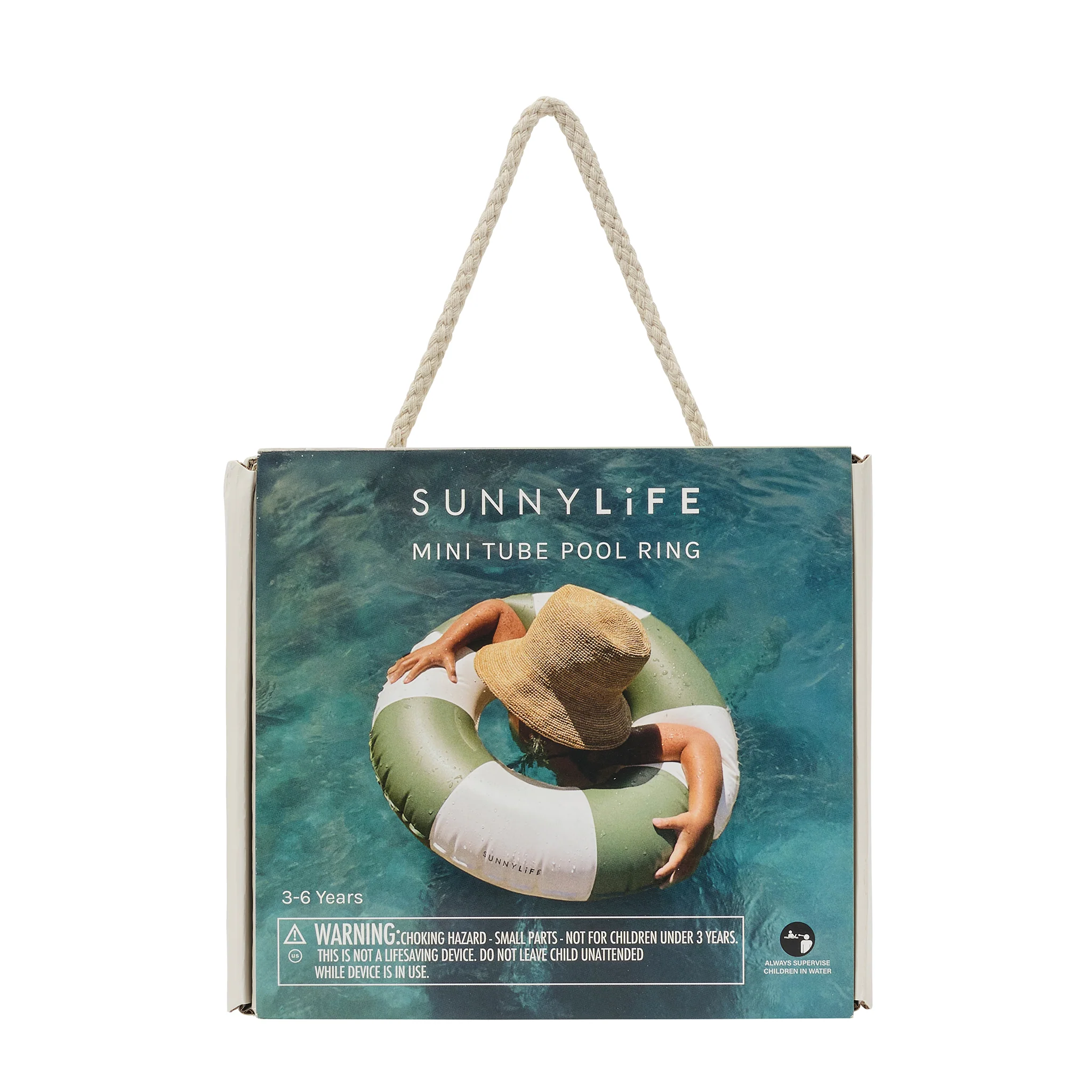 Mini Tube Pool Ring - Olive Stripe - Image 7
