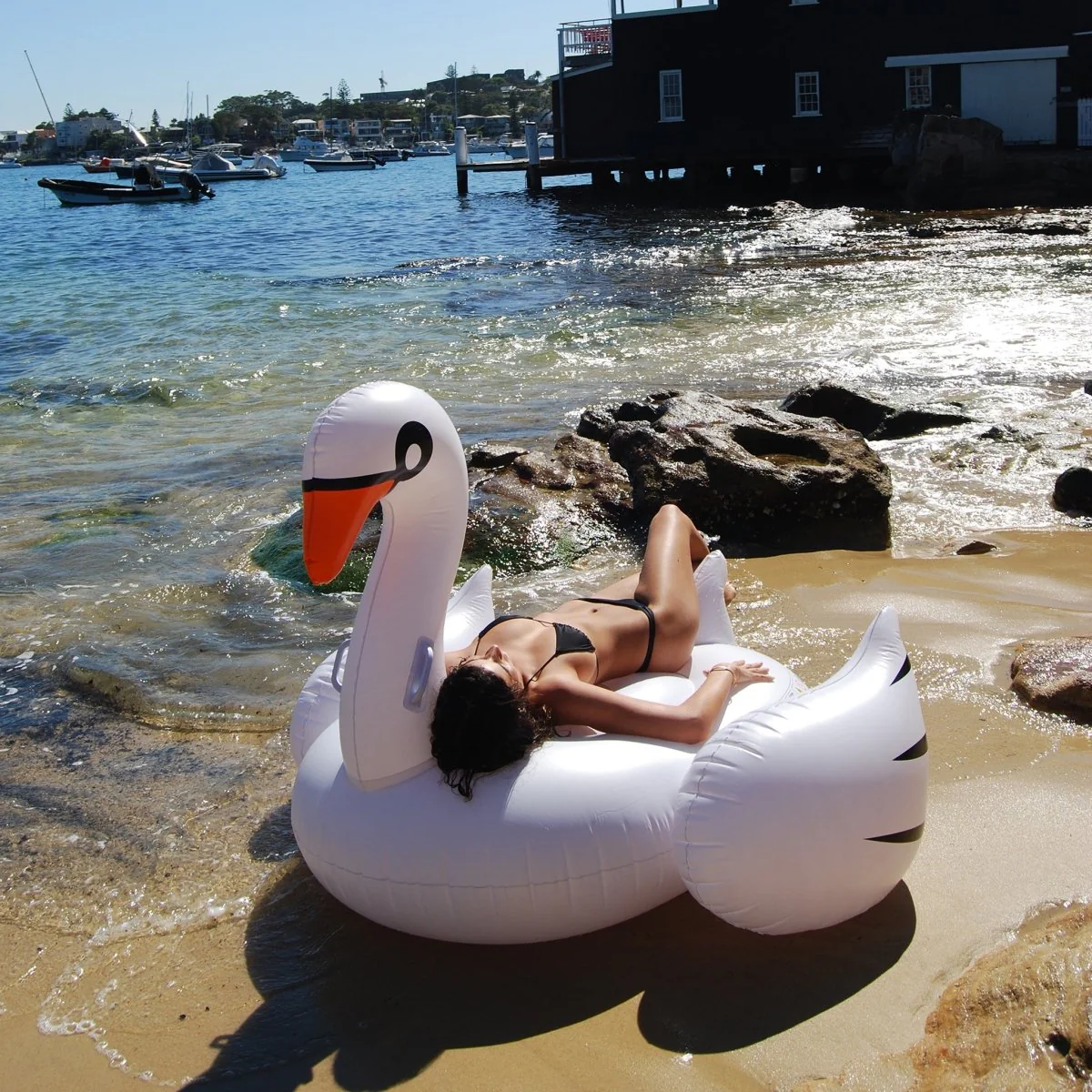 Original Luxe Ride-On Float Swan - Image 6