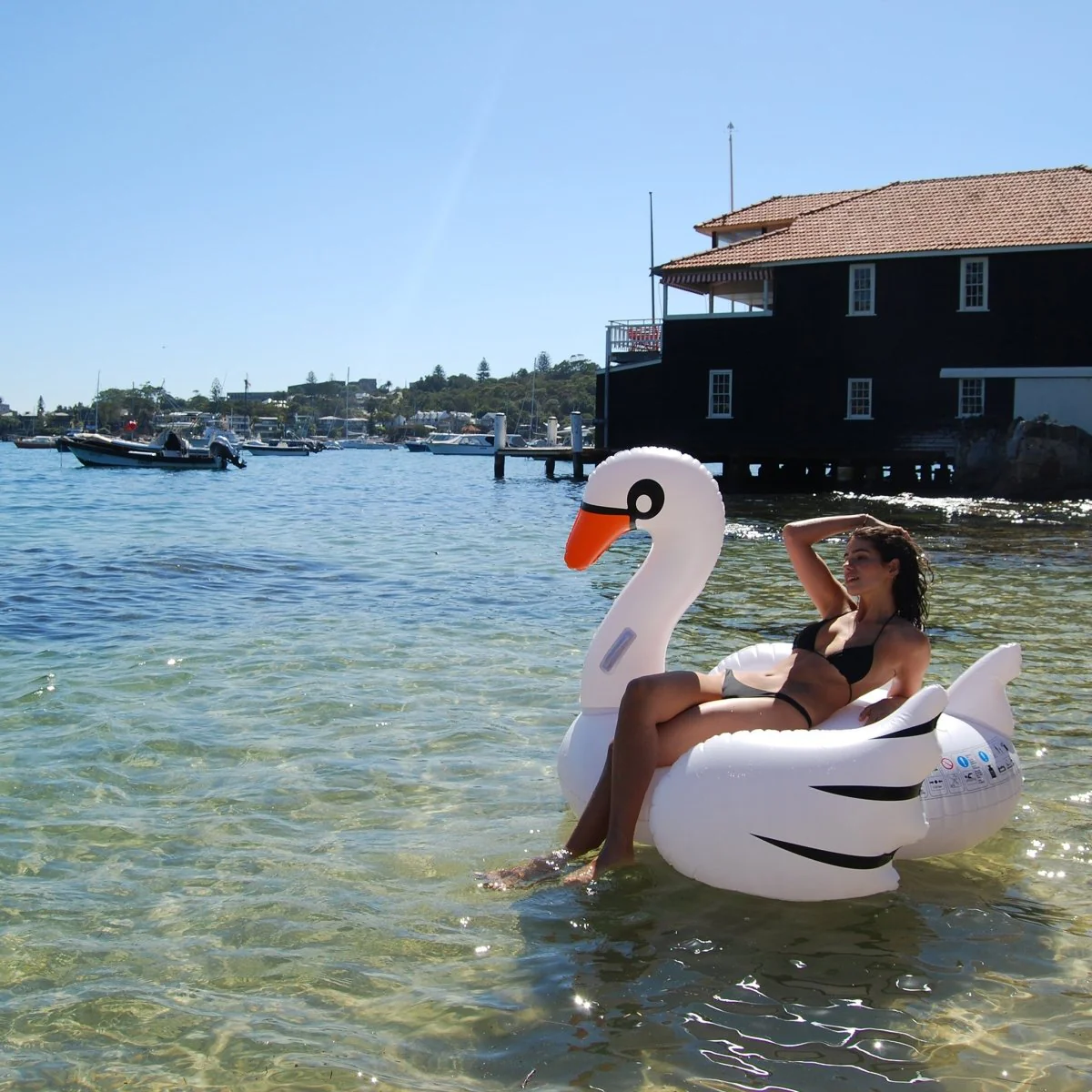 Original Luxe Ride-On Float Swan - Image 8