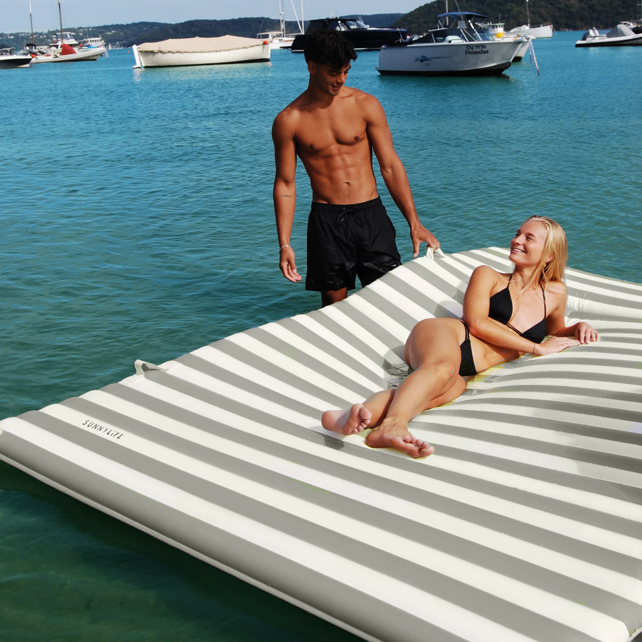 Party Pad Float - Seagrass Sage Stripe - Image 2