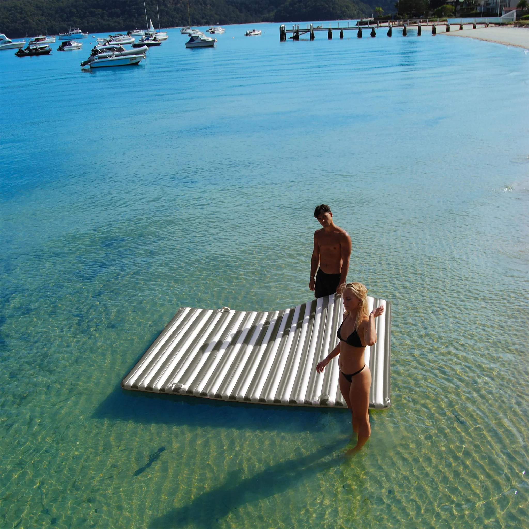 Party Pad Float - Seagrass Sage Stripe - Image 3