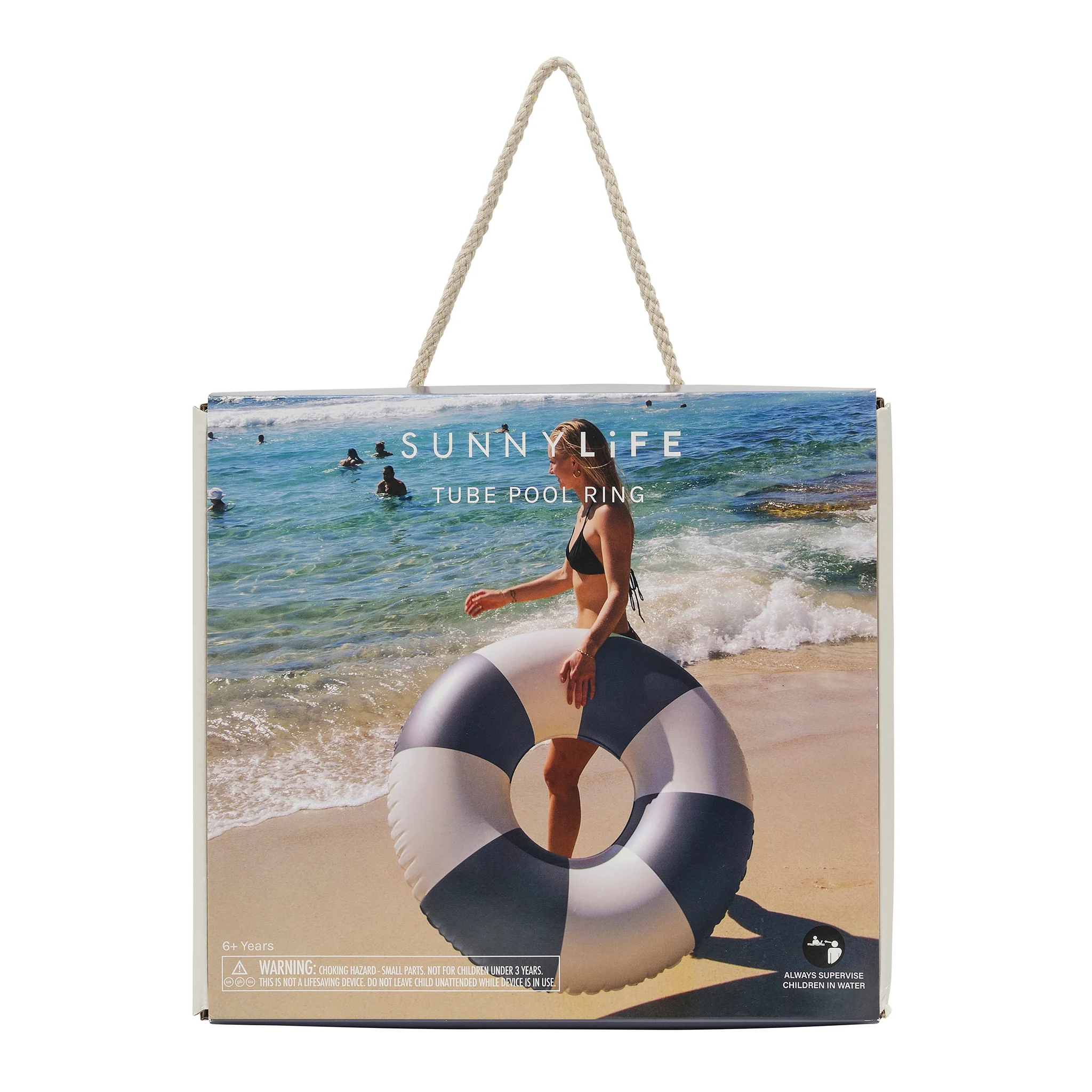Tube Pool Ring - Navy Stripe - Image 6