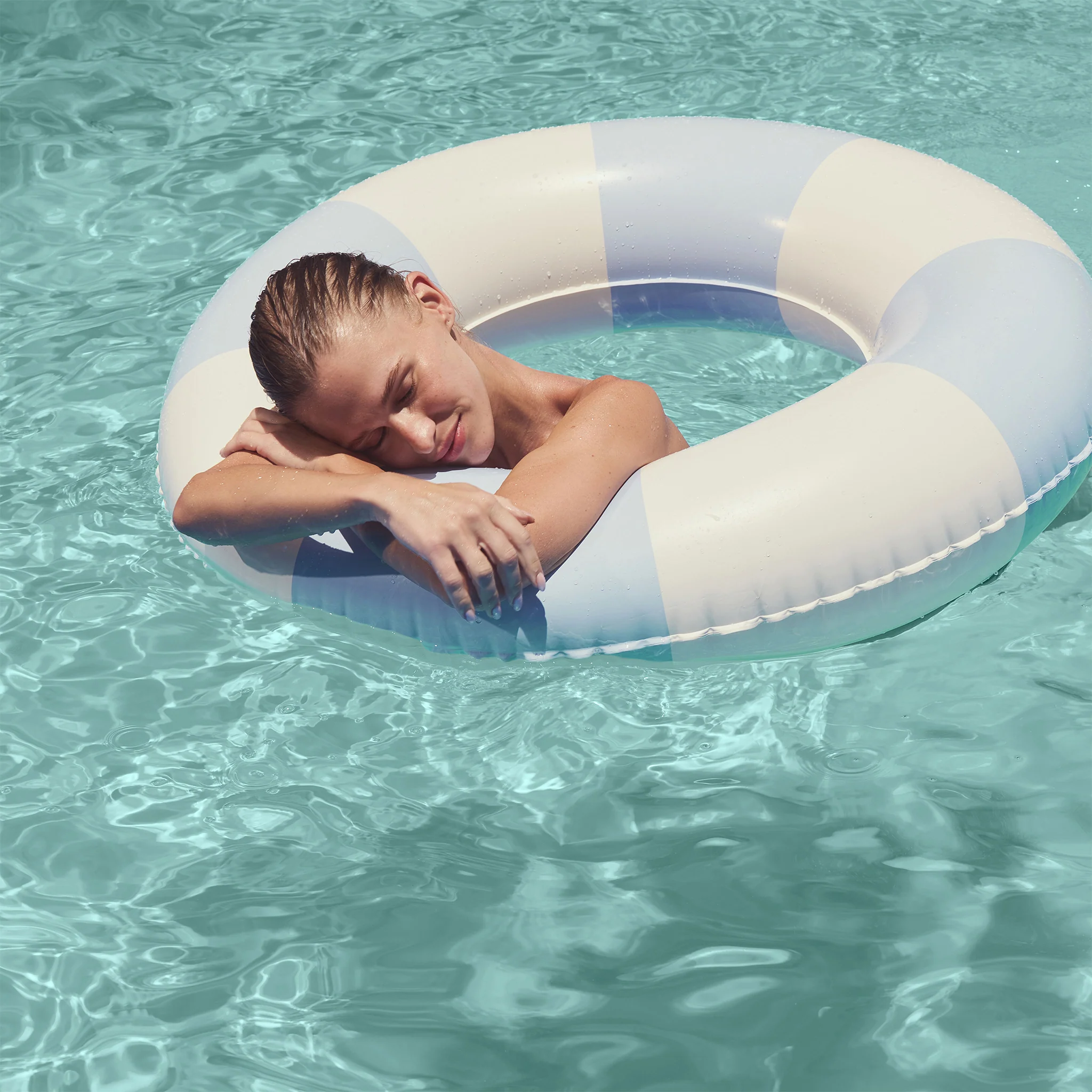 Slim Tube Pool Ring - La Mer Med Blue - Image 4