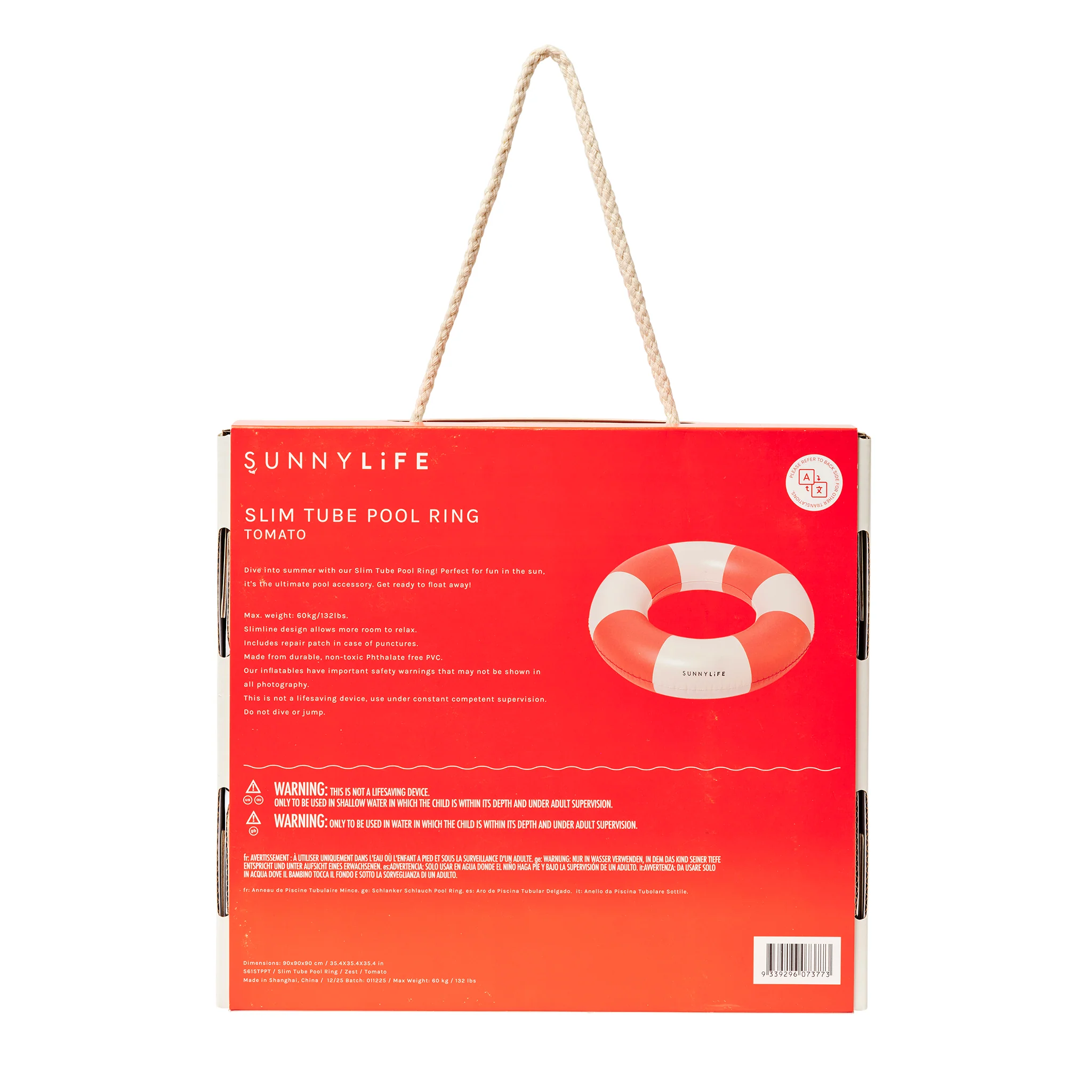 Slim Tube Pool Ring - Pool Party Tomato - Image 8
