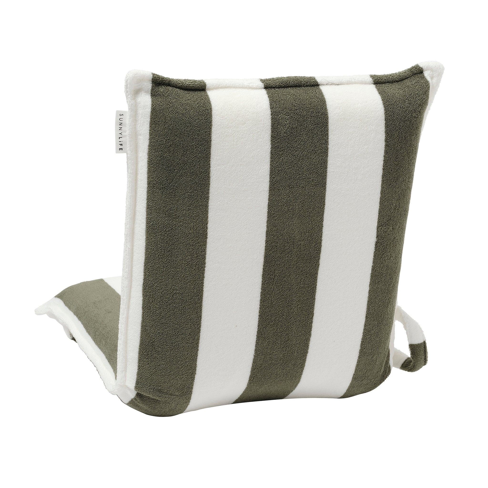 Terry Travel Lounger - The Vacay Olive Stripe - Image 8